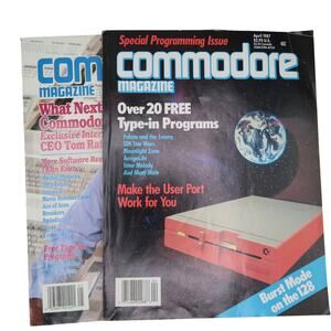 Commodore Computer Magazines Mixed Lot April & May 1987 Vintage Home Computing